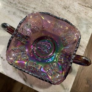 Fenton Plum Opalescent Iridescent Butterfly Bon Bon